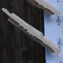 clip musicale per clarinetto realizzata a mano in legno massiccio, regalo per clarinettisti